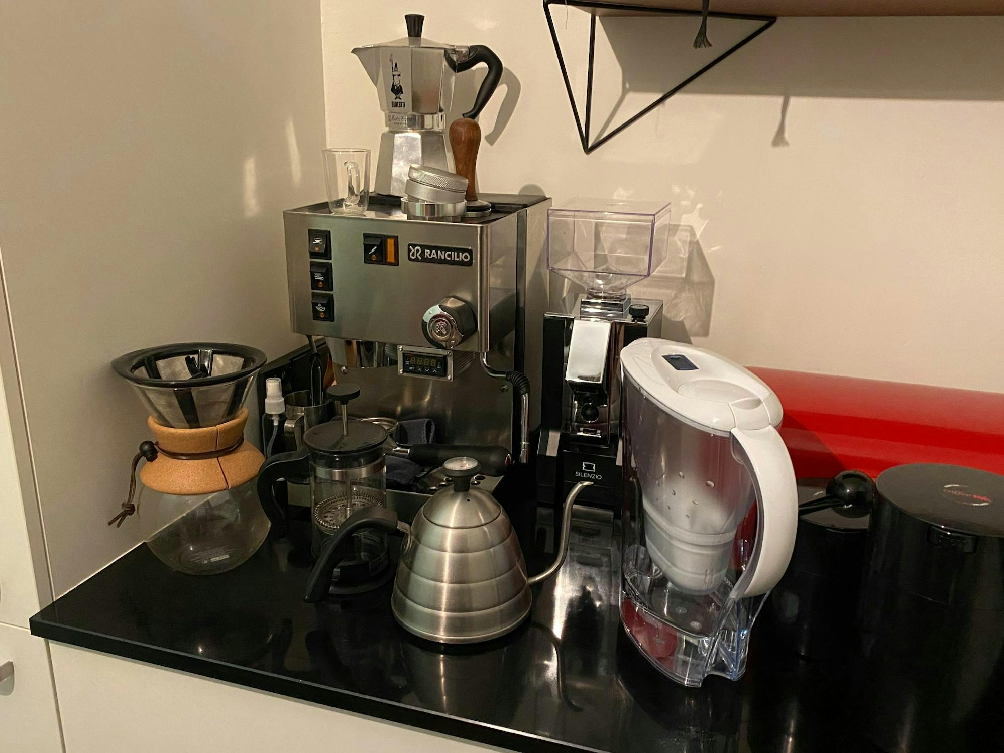 Assortment of coffee equipment